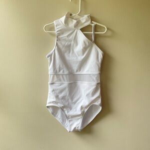 Balera Asymmetric Mock Neck Leotard